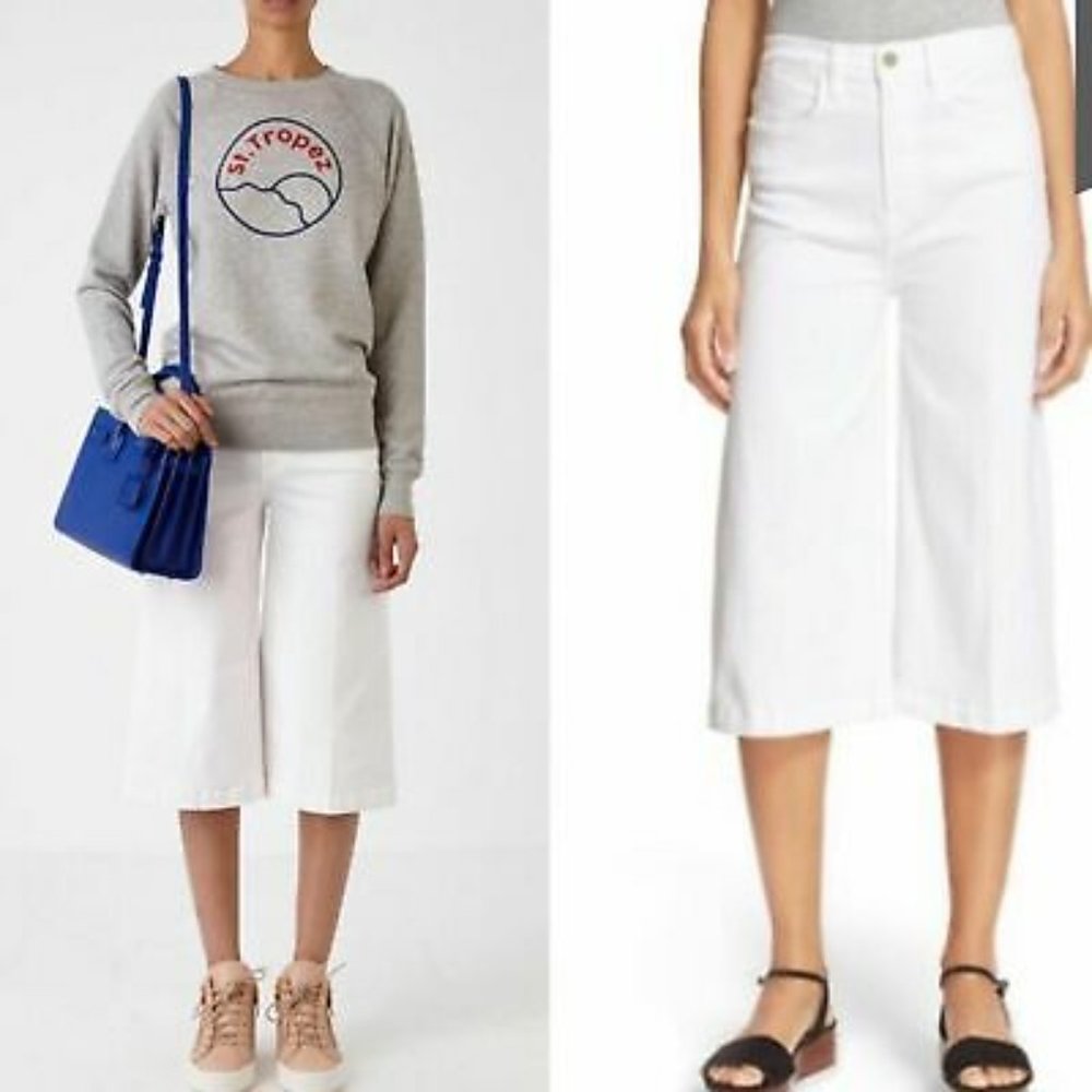 Frame Le Gaucho High Rise Wide Leg Crop Jeans